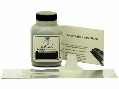 Detailed toner refill instructions with components.